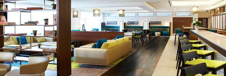 Bar at the Courtyard by Marriott hotel at Aberdeen Airport